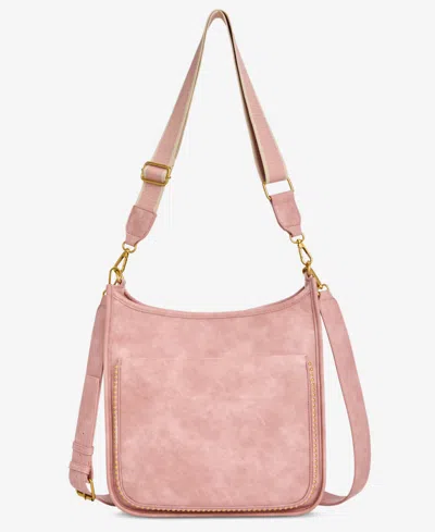 Style & Co Whipstitch Medium Crossbody, Exclusively At Macy's In Pink
