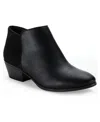 Style & Co Wileyy Ankle Booties, Created For Macy's In Black Smooth,black Micro