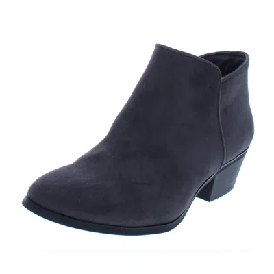 Style & Co Wileyyf Womens Faux Suede Ankle Booties In Pink