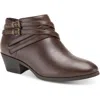 Style & Co Willow Womens Block Heel Ankle Boots In Brown