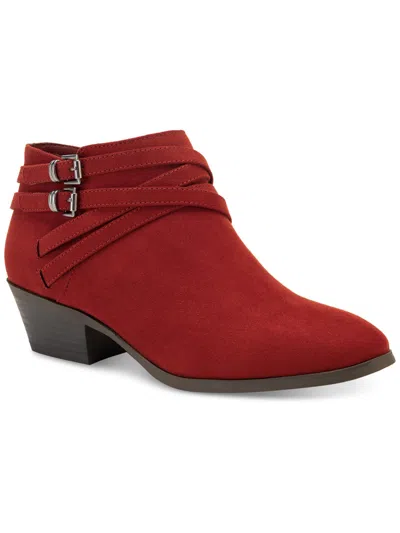 Style & Co Willow Womens Padded Insole Almond Toe Ankle Boots In Multi