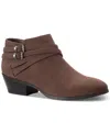 Style & Co Willow Womens Padded Insole Buckle Shooties In Dark Taupe Micro
