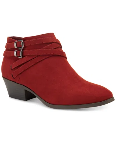Style & Co Willoww Booties, Created For Macy's In Red