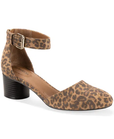 Style & Co Women's Alinaa Two-piece Block Heel Dress Pumps, Created For Macy's In Animal Print