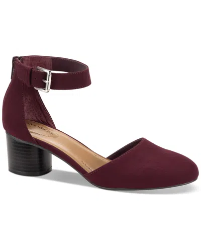 STYLE & CO WOMEN'S ALINAA TWO PIECE STACKED HEEL DRESS PUMPS, CREATED FOR MACY'S