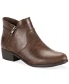 Style & Co Women's Ameliaa Block Heel Booties, Macy's Exclusive In Brown