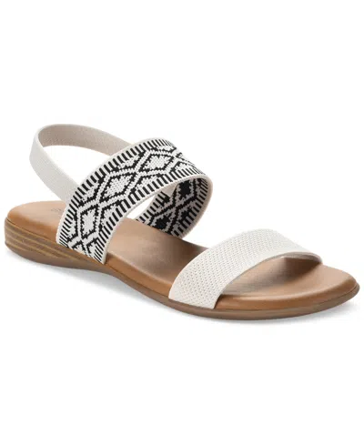 Style & Co Women's Andreahh Banded Slingback Sandals, Created For Macy's In Bone Knit
