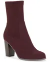 Style & Co Women's Anitaa Stretch Regular Calf Booties, Macy's Exclusive In Burgundy