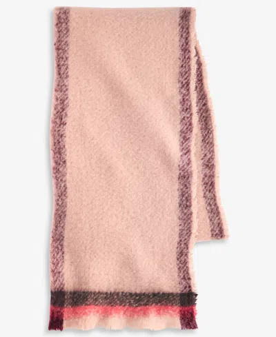 Style & Co Women's Bordered Blanket Wrap With Short Fringe, Macy's Exclusive In Warm