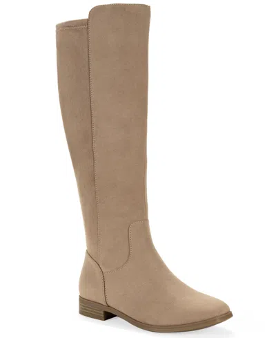 Style & Co Women's Brynnn Full-zip Tall Boots, Macy's Exclusive In Red