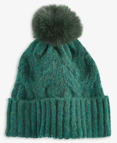 Style & Co Women's Cable Boucle Knit Beanie, Macy's Exclusive In Green