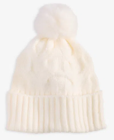 Style & Co Women's Cable Boucle Knit Beanie, Macy's Exclusive In Ivory
