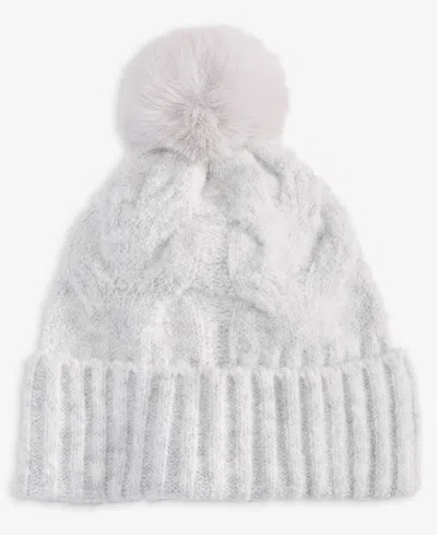 Style & Co Women's Cable Boucle Knit Beanie, Macy's Exclusive In Light Grey
