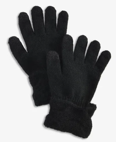 Style & Co Women's Cable Boucle Knit Gloves, Macy's Exclusive In Black