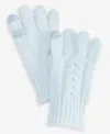 Style & Co Women's Cable Knit Gloves, Macy's Exclusive In Blue