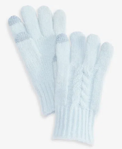 Style & Co Women's Cable Knit Gloves, Macy's Exclusive In Blue