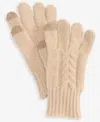 Style & Co Women's Cable Knit Gloves, Macy's Exclusive In Brown