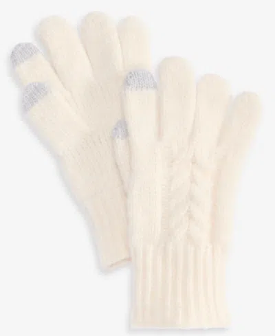 Style & Co Women's Cable Knit Gloves, Macy's Exclusive In Neutral
