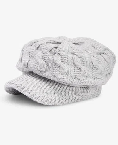 Style & Co Women's Cable-knit Newsboy Cap, Macy's Exclusive In Grey
