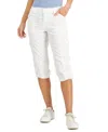 Style & Co Plus Size Cargo Capri Pants, Exclusively At Macy's In Bright White