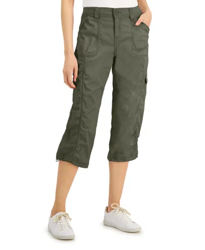 STYLE & CO PLUS SIZE CARGO CAPRI PANTS, EXCLUSIVELY AT MACY'S