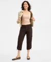 Style & Co Women's Cargo Capri Pants, Regular & Petite, Created For Macy's In Rich Truff