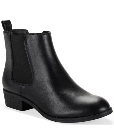 Style & Co Women's Charlyy Gore Block Heel Booties, Macy's Exclusive In Black