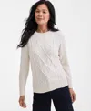 Style & Co Women's Chenille Crewneck Sweater, Macy's Exclusive In Yellow