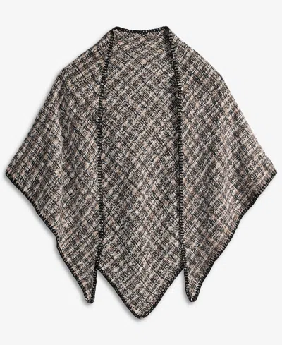 Style & Co Women's Chenille Space-dye Triangle Black Wrap Scarf, Macy's Exclusive