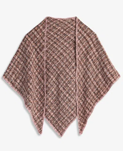 Style & Co Women's Chenille Space-dye Triangle Black Wrap Scarf, Macy's Exclusive In Mauve