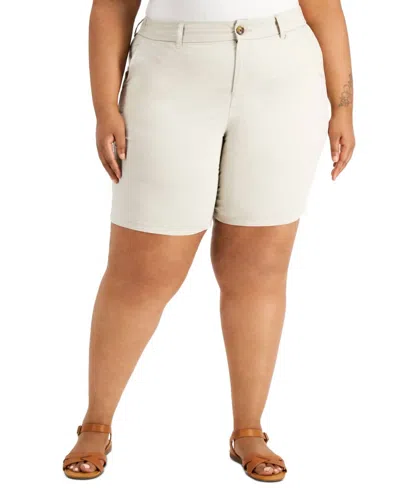 Style & Co Women's Chino Shorts - Plus In White