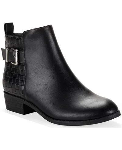 Style & Co Women's Claraa Buckle Detail Block Heel Booties, Macy's Exclusive In Multi