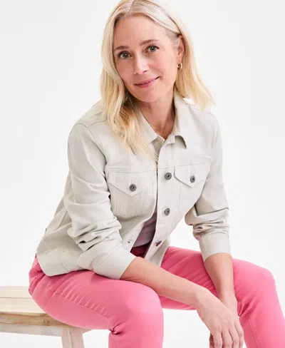 Style & Co Women's Classic Denim Jacket, Created For Macy's In Multi
