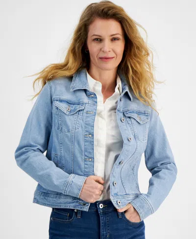 Style & Co Women's Classic Denim Jacket, Created For Macy's In Molly