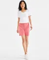 Style & Co Women's Comfort-waist Cargo Shorts, Regular & Petite, Created For Macy's In Coral Pink