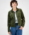 Style & Co Women's Corduroy Classic Long-sleeve Jacket, Created For Macy's In Green