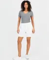 Style & Co Women's Cotton Drawstring Pull-on Shorts, Created For Macy's In White