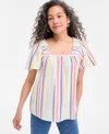 Style & Co Style Co Womens Square Neck Top Pxs 4x Exclusively At Macys In Multi