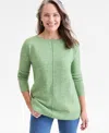 Style & Co Petite Seam-front Boat-neck Sweater, Macy's Exclusive