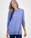Style & Co Petite Seam-front Boat-neck Sweater, Macy's Exclusive