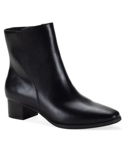 Style & Co Women's Diamond Almond Toe Booties, Macy's Exclusive In Black