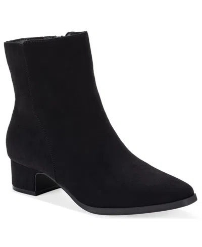 Style & Co Women's Diamond Almond Toe Booties, Macy's Exclusive In Black