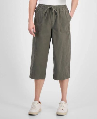 Style & Co Women's Drawstring Capri Pants, Regular & Petite, Created For Macy's In Truffle