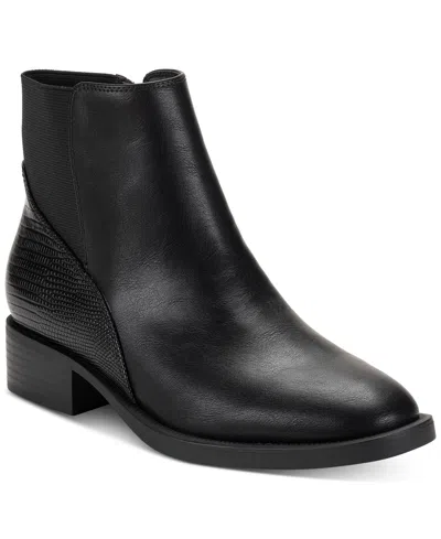 Style & Co Women's Edwinaa Gore Booties, Created For Macy's In Black Sm