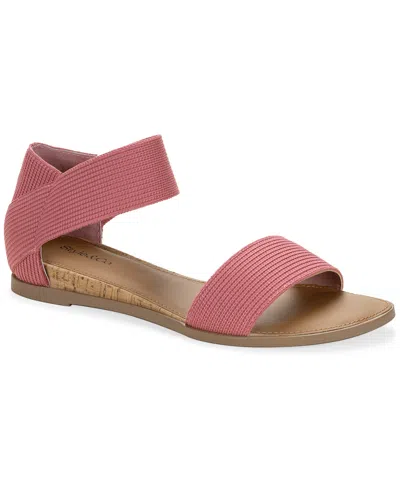 Style & Co Women's Eileen Elasticized Round Toe Flat Sandals, Macy's Exclusive In Pink