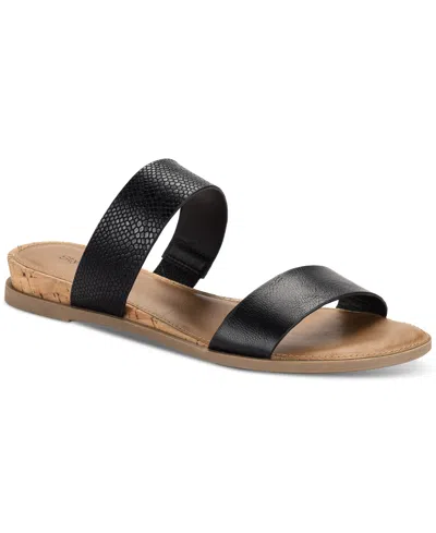 Style & Co Women's Elliee Flat Sandals, Exclusively At Macy's In Blk Bt Liz