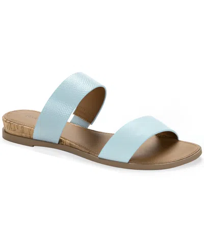 Style & Co Women's Elliee Flat Sandals, Exclusively At Macy's In Blue