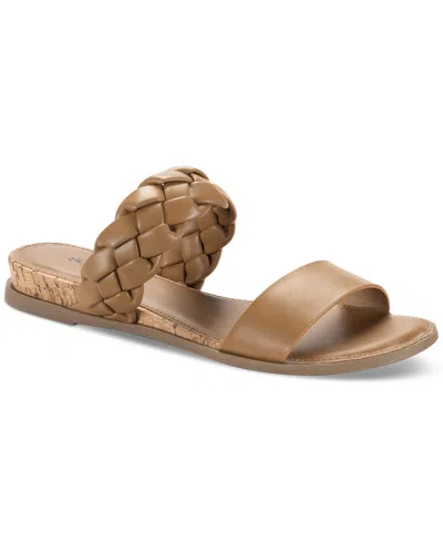 Style & Co Women's Elliee Flat Sandals, Exclusively At Macy's In Creamy Wov
