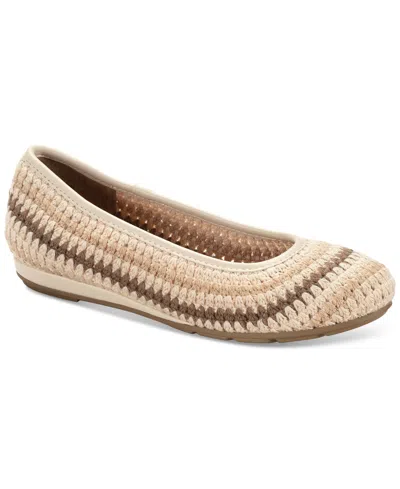 Style & Co Women's Elsaa Crochet Flats, Exclusively At Macy's In Creme Cro