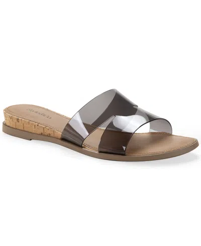 Style & Co Women's Emmaa Vinyl Two Band Flat Sandals, Macy's Exclusive In Multi